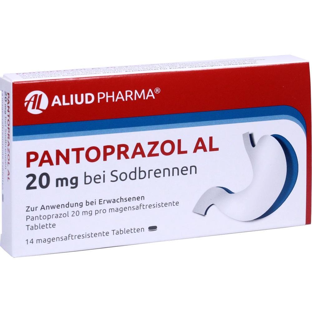Eine Medikamentenschachtel mit Pantoprazol f&uuml;r Sodbrennen.