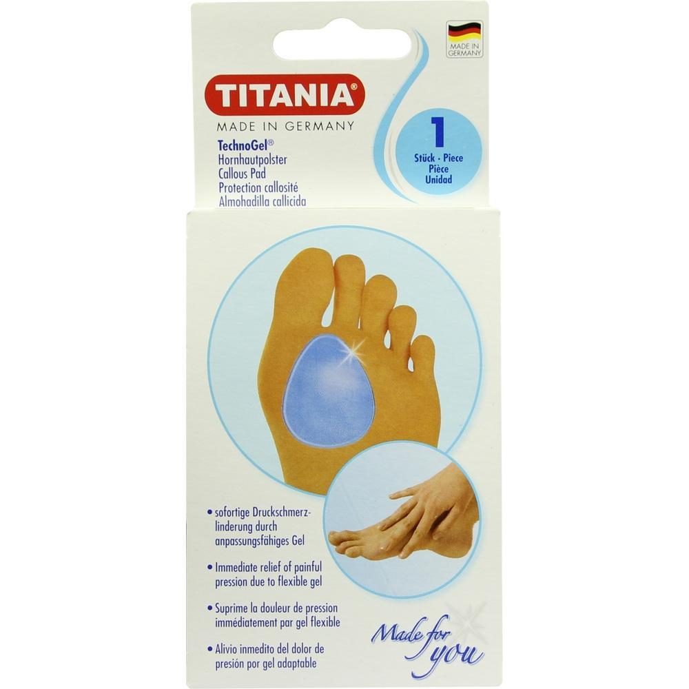 Verpackung eines Hornhautpflasters für schmerzfreie Druckentlastung am Fuß.