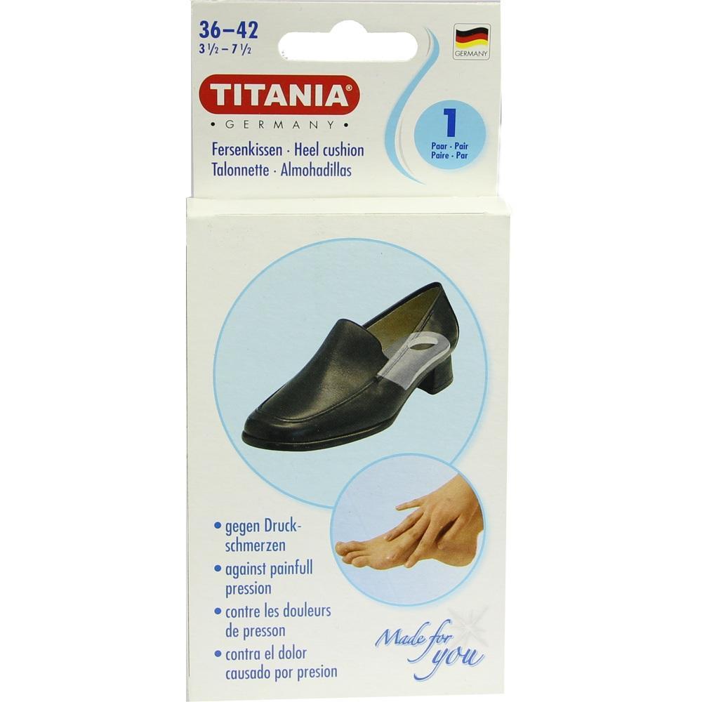 Verpackung eines Fersenkissens f&uuml;r Schuhe gegen Druckschmerzen.