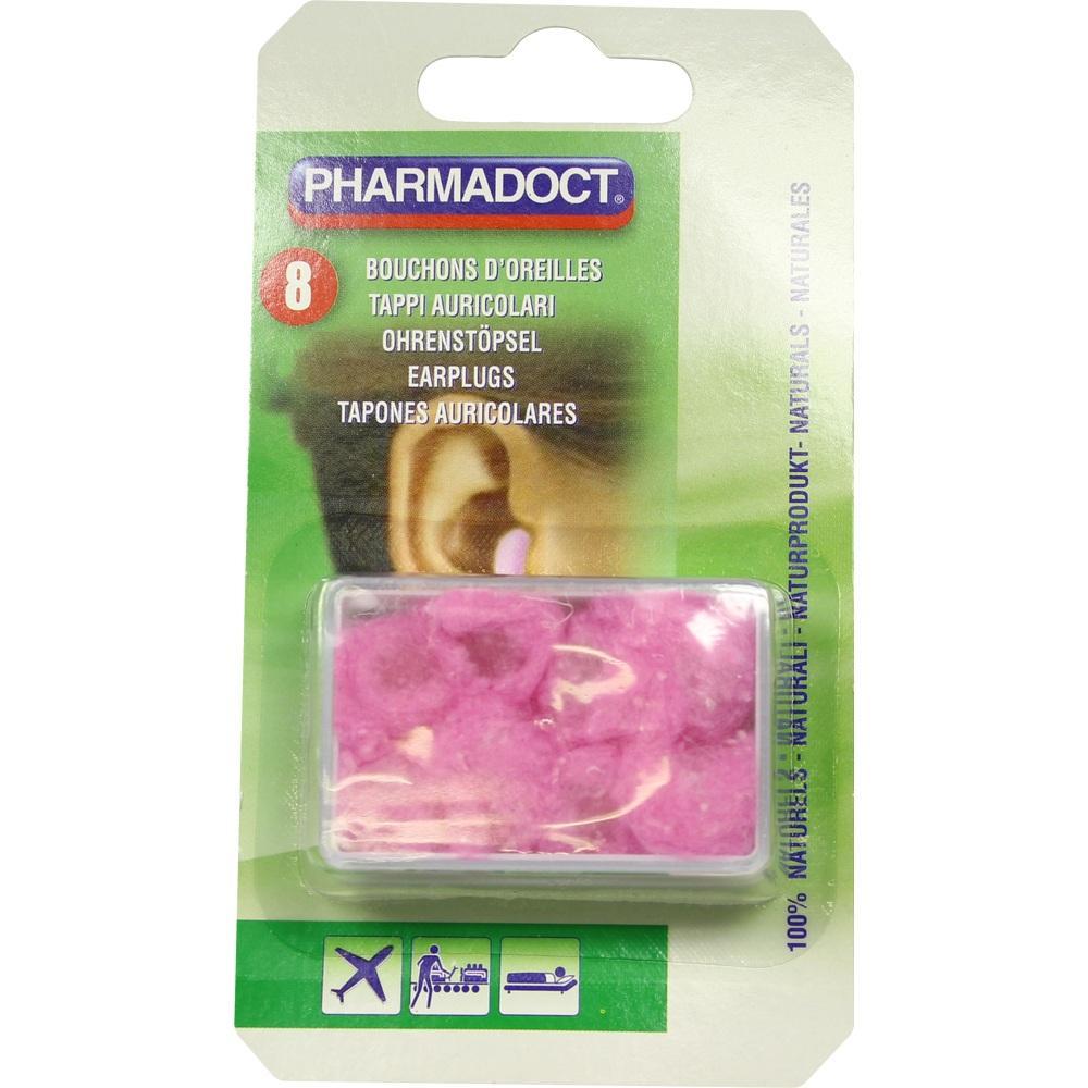 Eine Packung mit pinken Ohrst&ouml;pseln der Marke Pharmadoct.