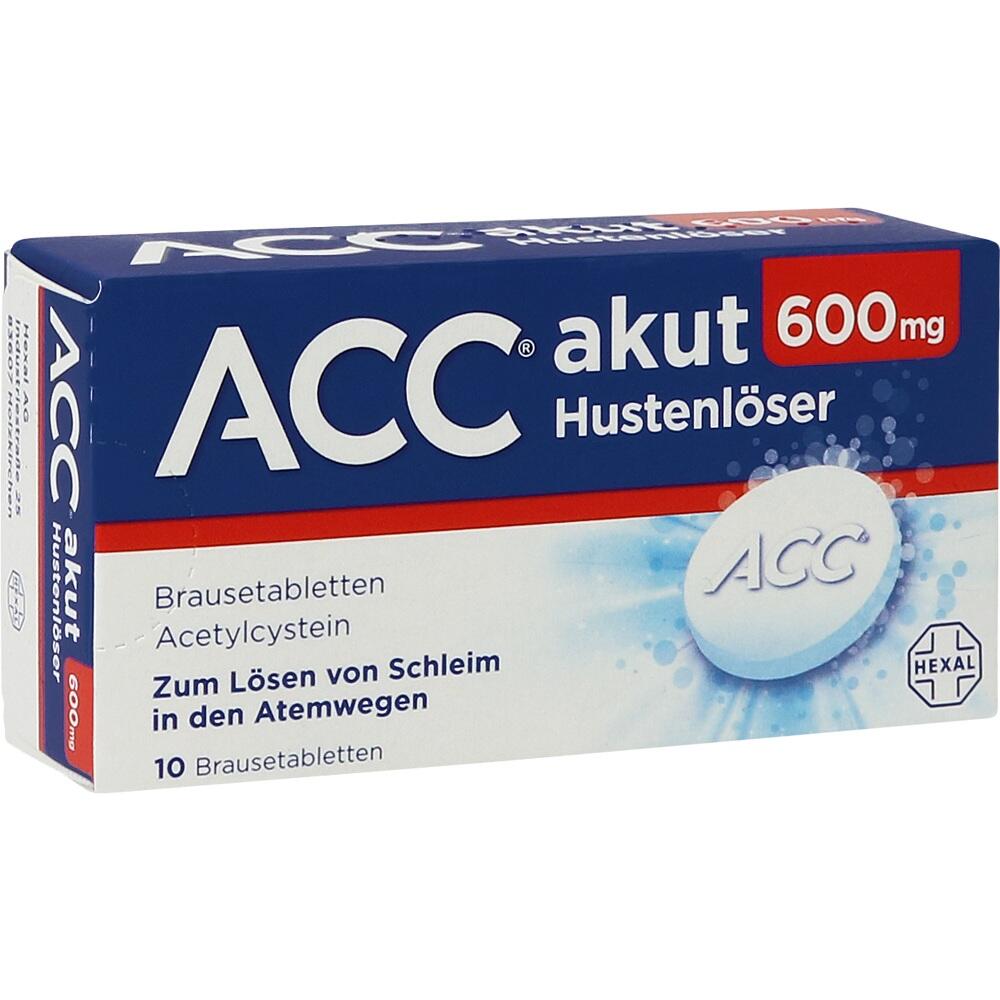 Eine Packung ACC akut 600 mg Hustenlöser Brausetabletten.