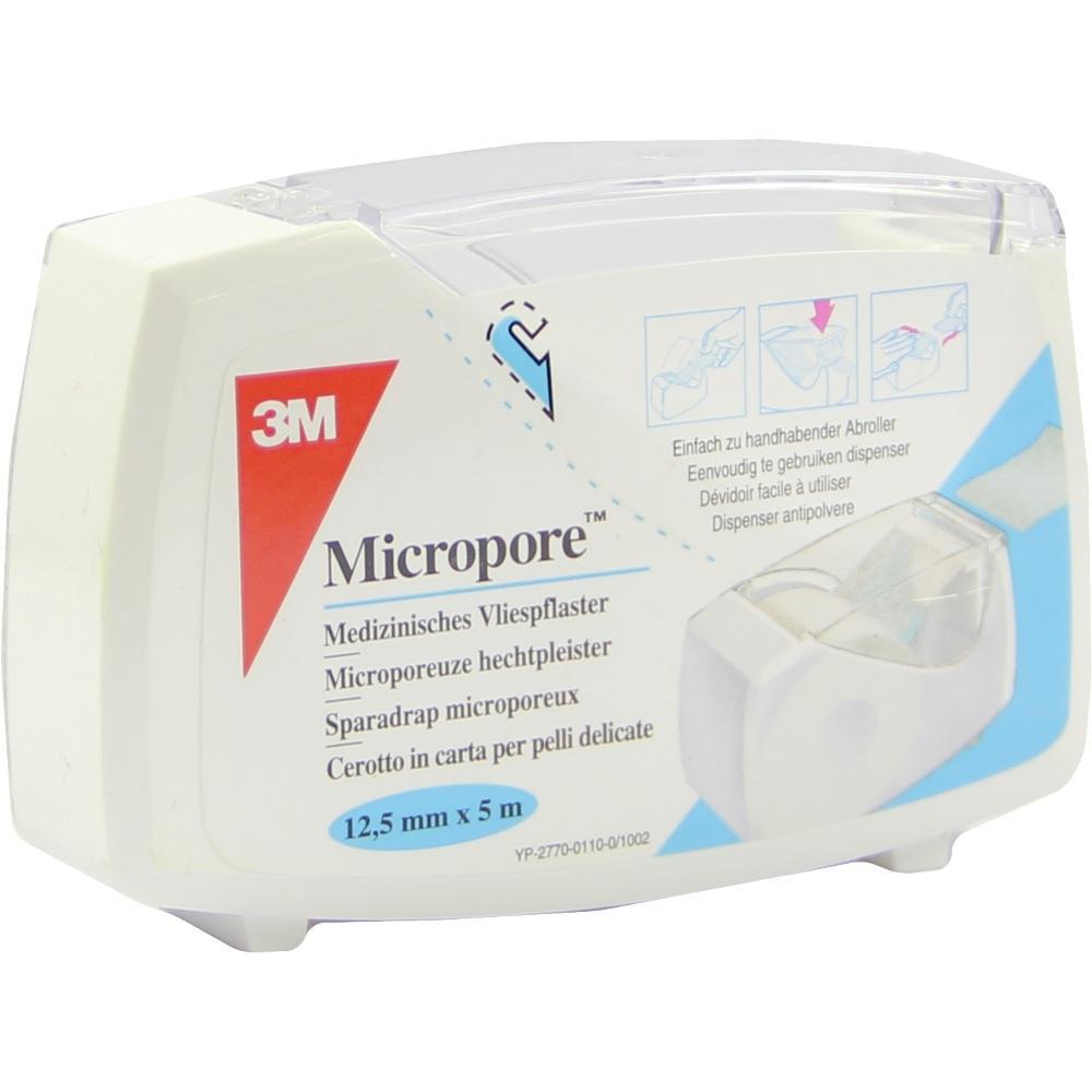 Ein weißer Spender mit medizinischem Vliespflaster von 3M.