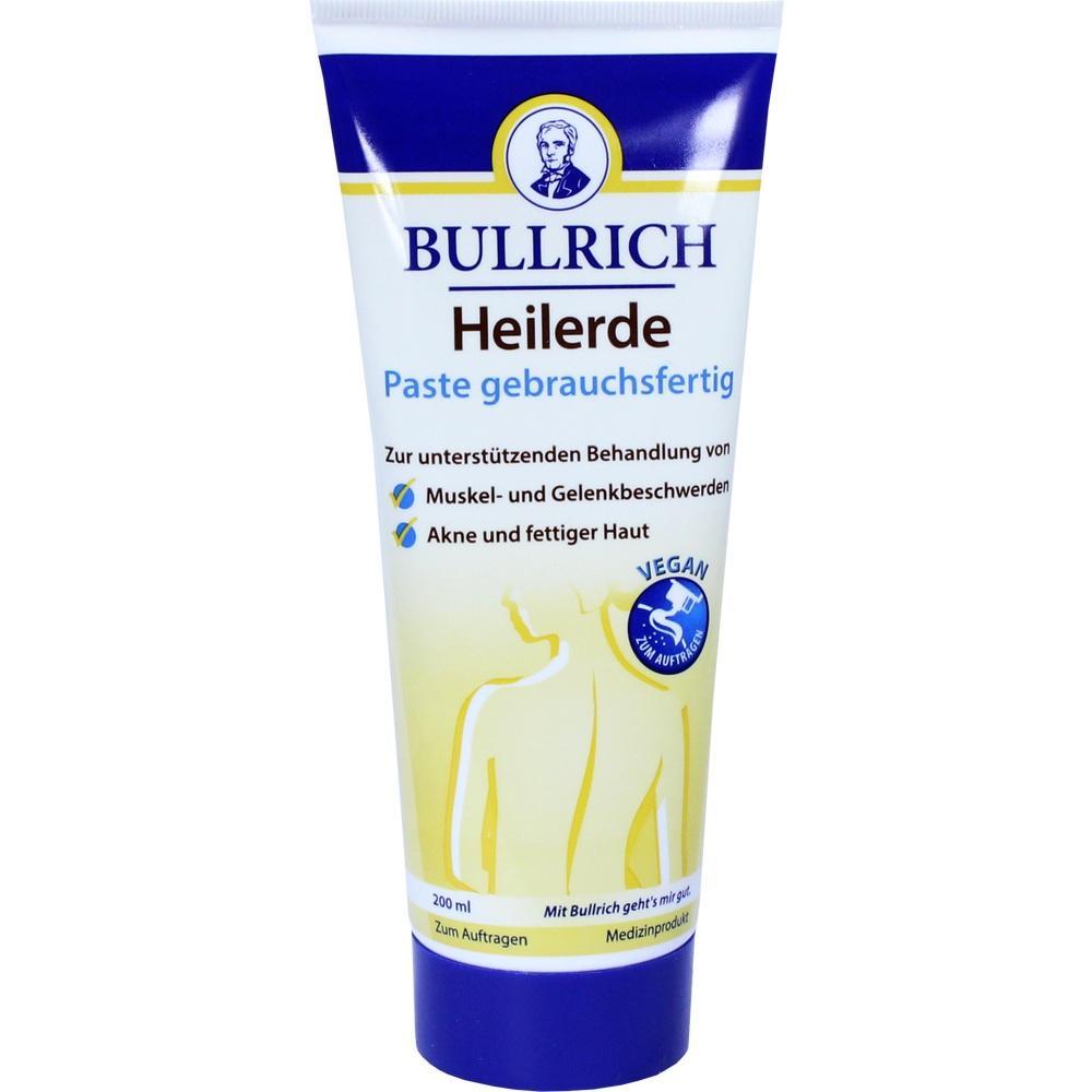 Eine Tube Heilerde-Paste für Haut und Muskeln, 200 ml, vegan.