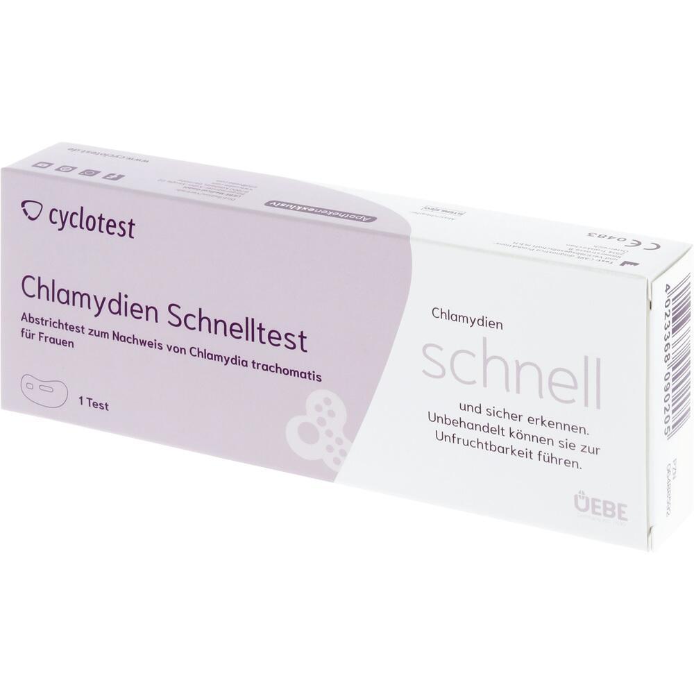 Verpackung eines Chlamydien-Schnelltests für Frauen.