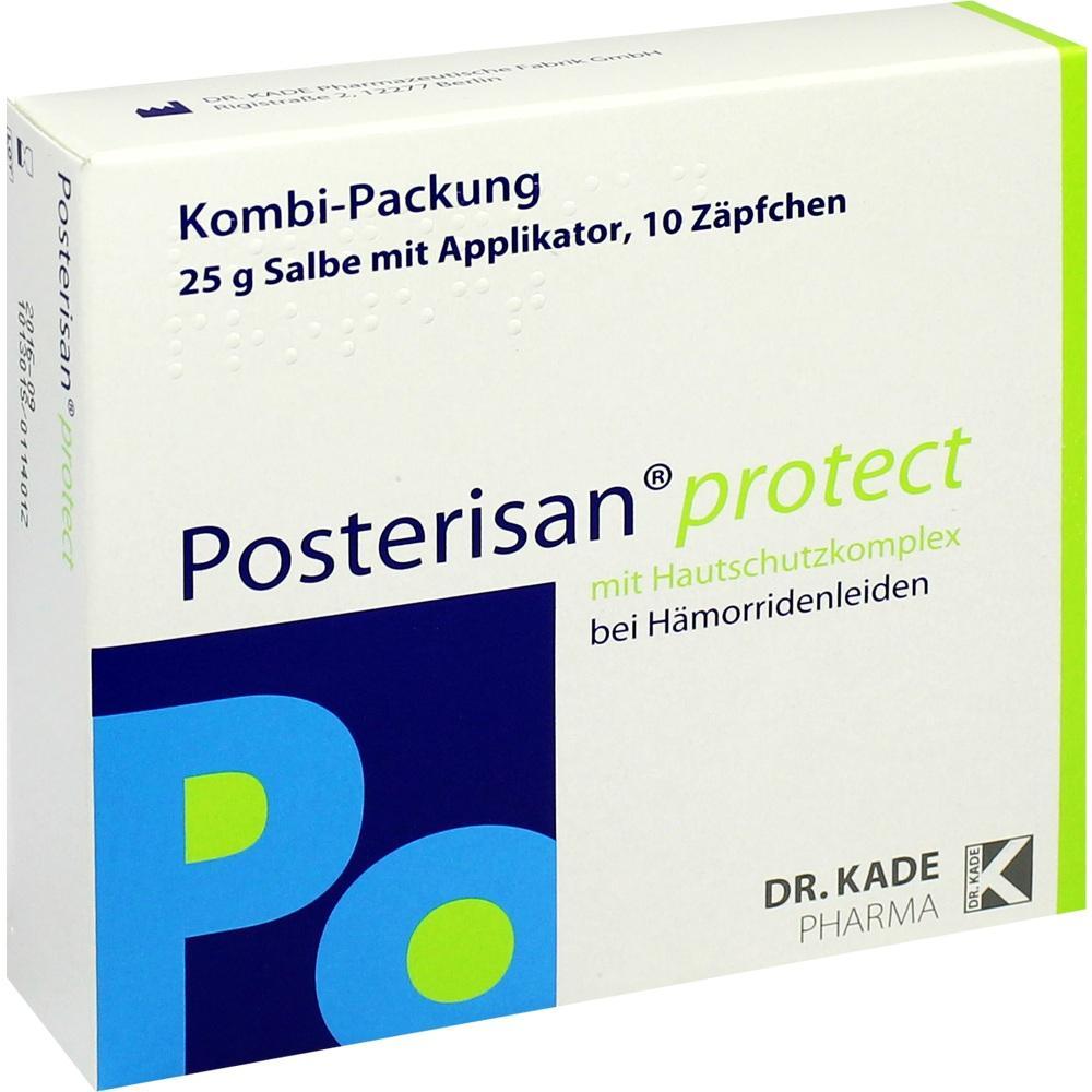 Packung von Posterisan protect zur Behandlung von Hämorrhoiden.