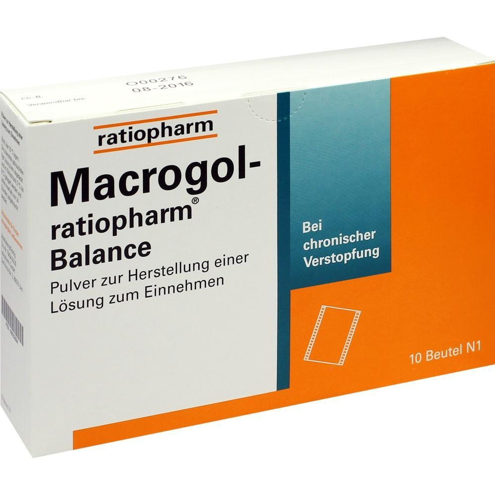 Verpackung von Abführmittel gegen chronische Verstopfung von Ratiopharm.