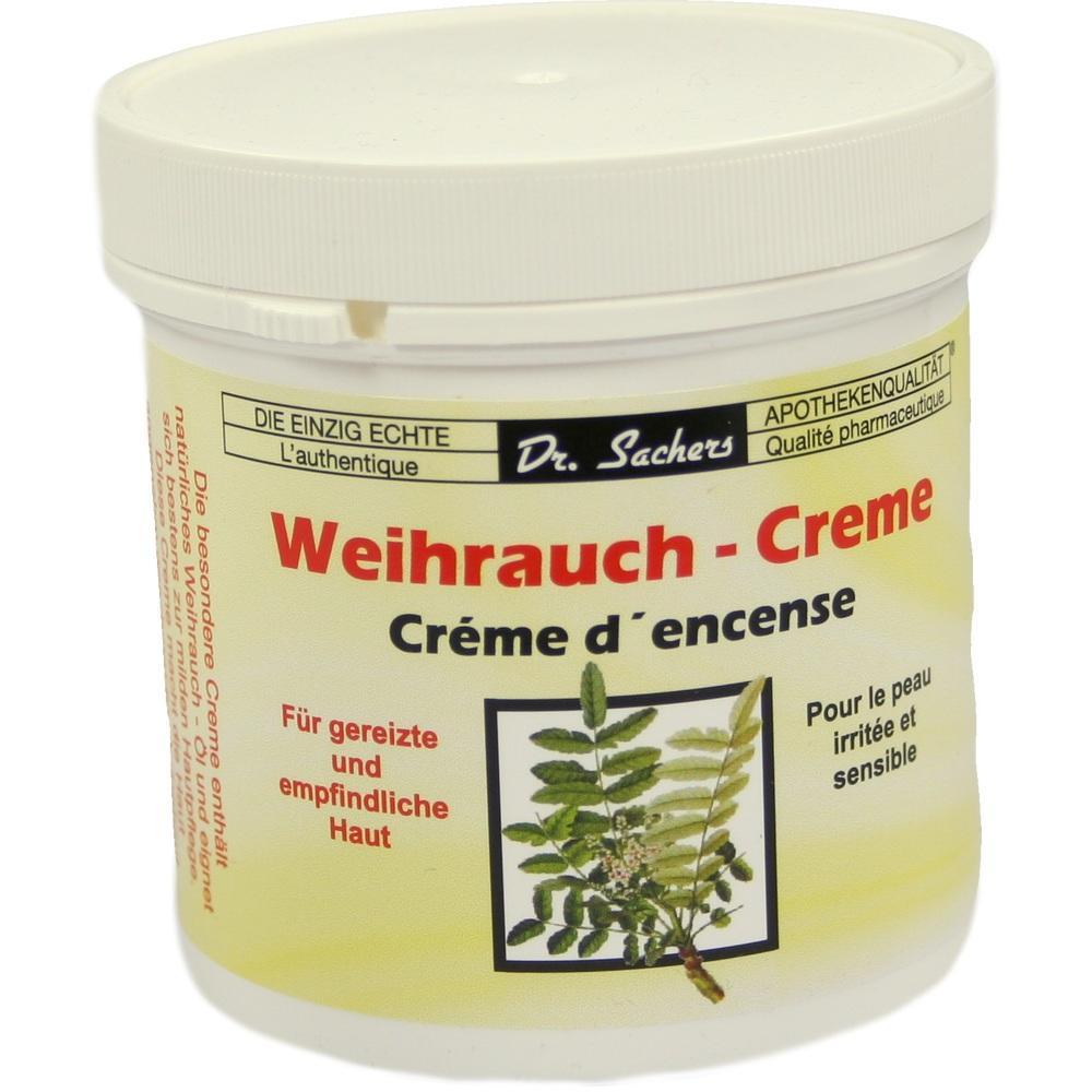 Plastikdose mit Weihrauch-Creme für empfindliche und gereizte Haut.