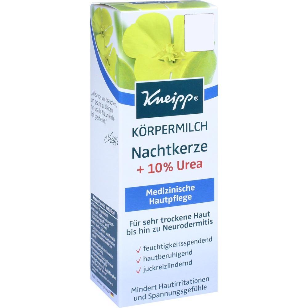 Eine Packung K&ouml;rpermilch von Kneipp mit Nachtkerze und 10% Urea f&uuml;r trockene Haut.