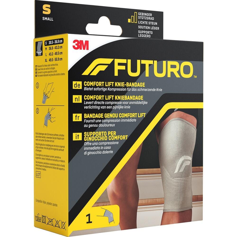 Kniebandage-Verpackung von 3M Futuro für schmerzende Knie in Größe S.