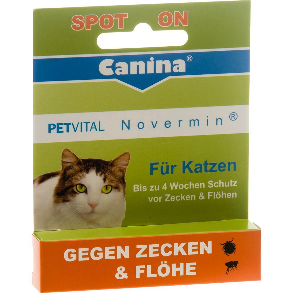 Verpackung eines Mittels gegen Zecken und Fl&ouml;he f&uuml;r Katzen.