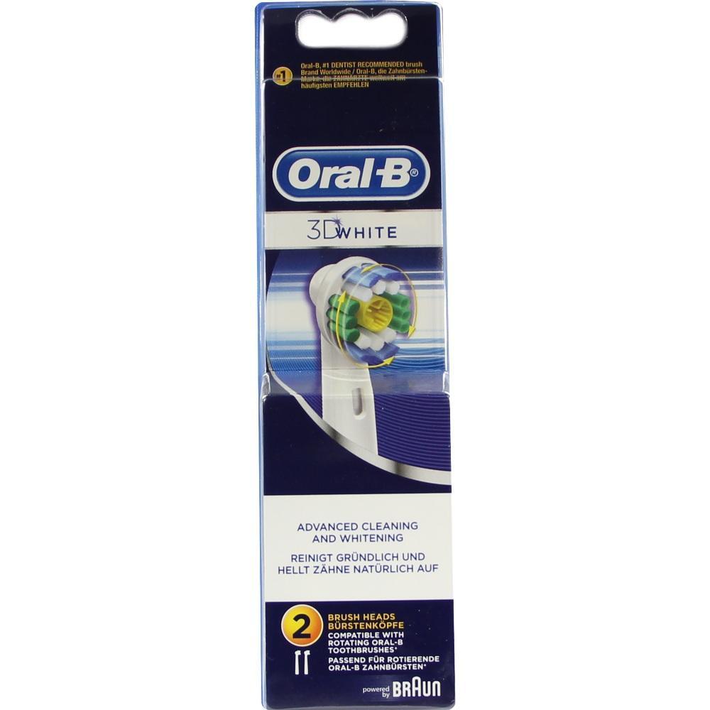 Eine Verpackung mit Zahnbürstenkopf von Oral-B für elektrische Zahnbürsten.