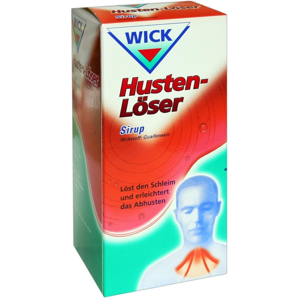 Eine Packung Hustenlöser-Sirup der Marke Wick.