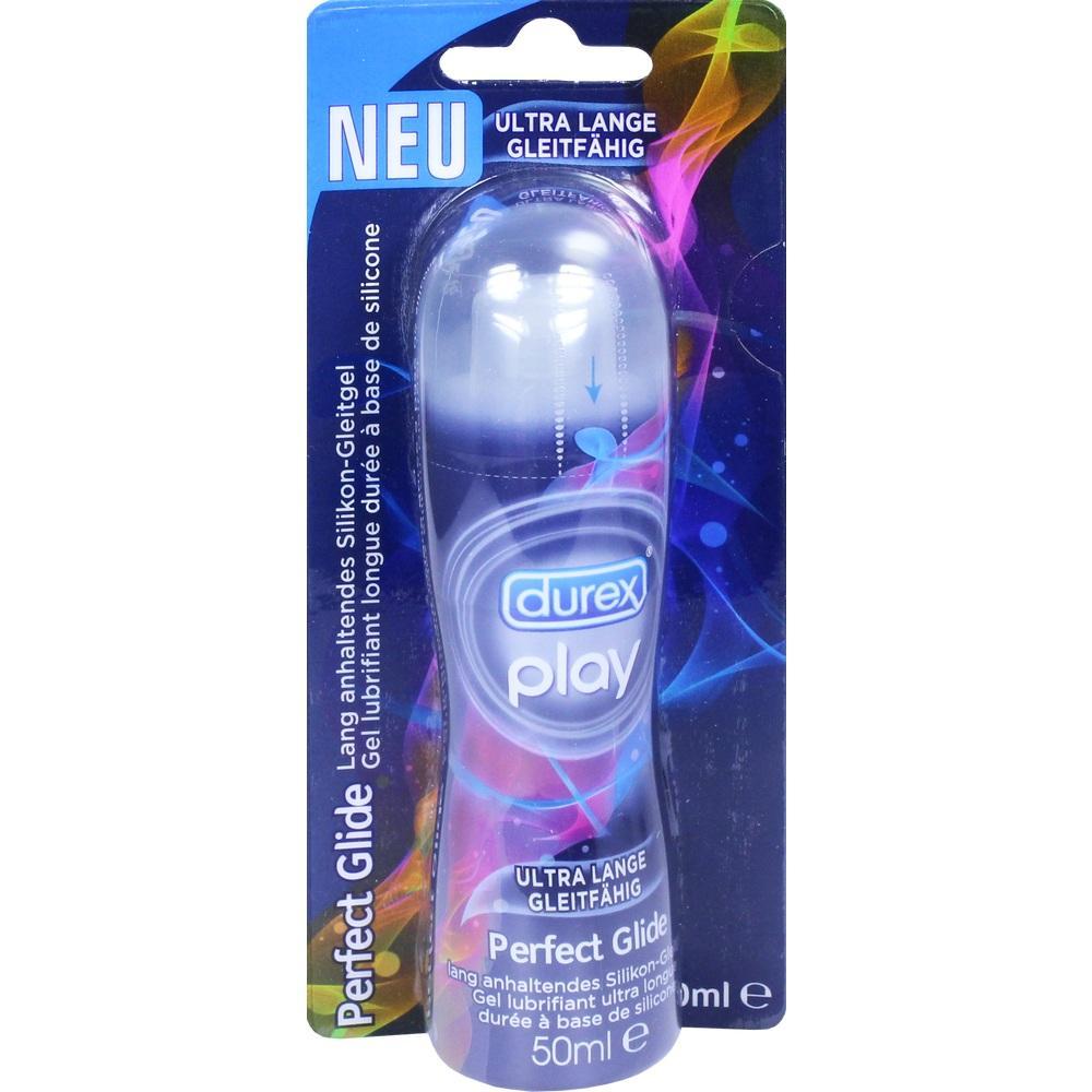 Eine Flasche Gleitgel von Durex mit bunter Verpackung.