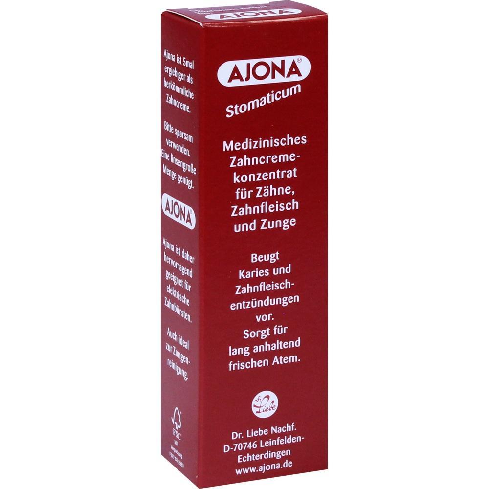 Rote Zahnpasta-Verpackung mit weißem Text für medizinisches Zahncremekonzentrat.