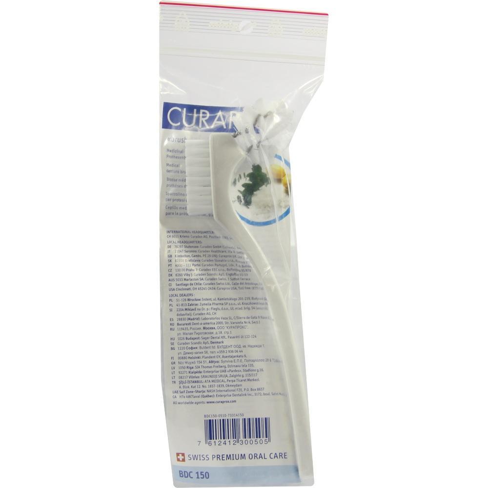 Eine weiße Zahnbürste ist in einer durchsichtigen Plastikhülle verpackt.