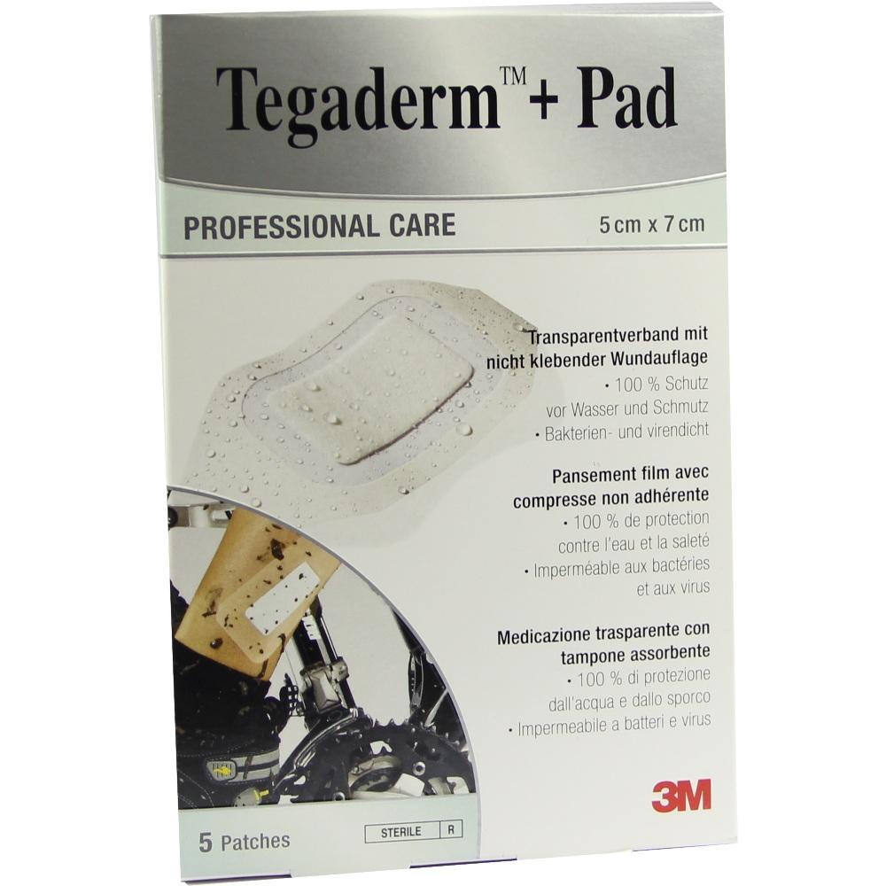 Eine Packung mit transparenten Wundpflastern der Marke Tegaderm.
