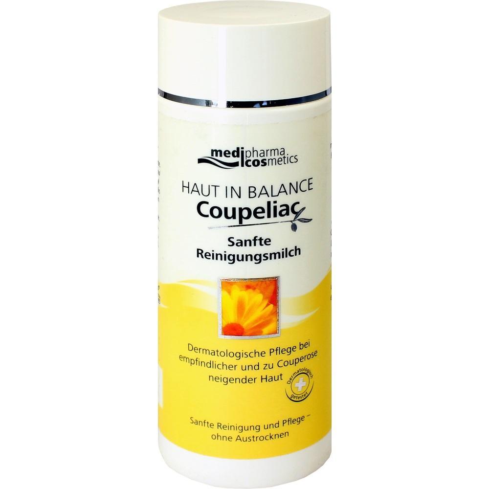 Die Flasche zeigt "Coupliac Sanfte Reinigungsmilch" f&uuml;r empfindliche Haut.