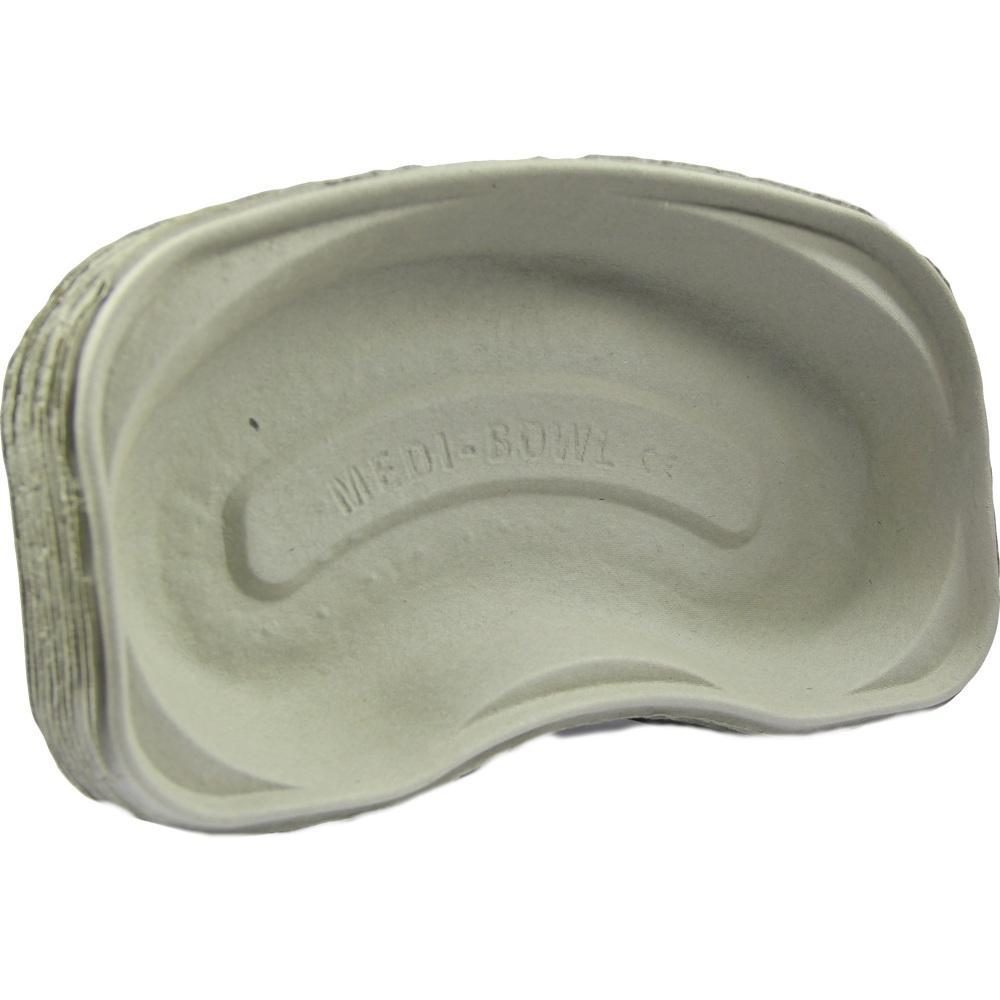 Ein Nierenschalen-Behälter aus Pappe.