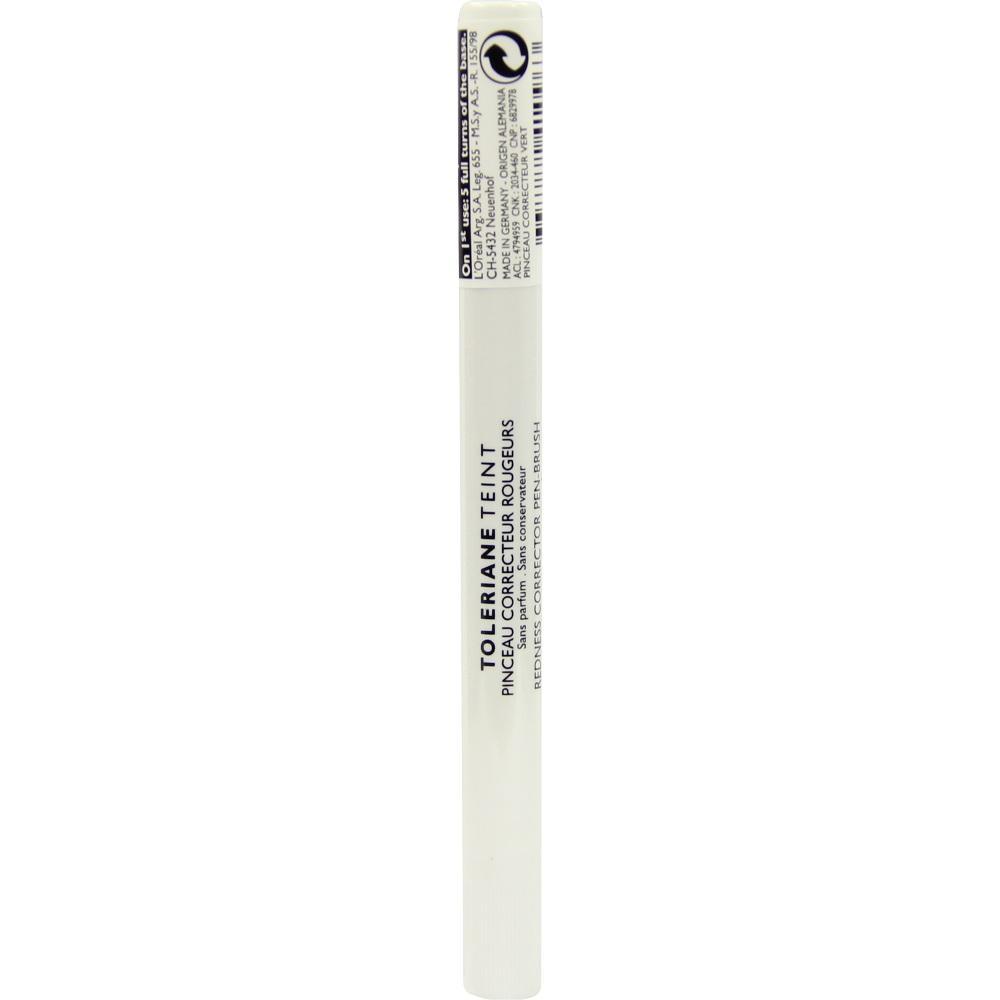 Ein weißer Abdeckstift steht aufrecht und zeigt den Text "Toleriane Teint".