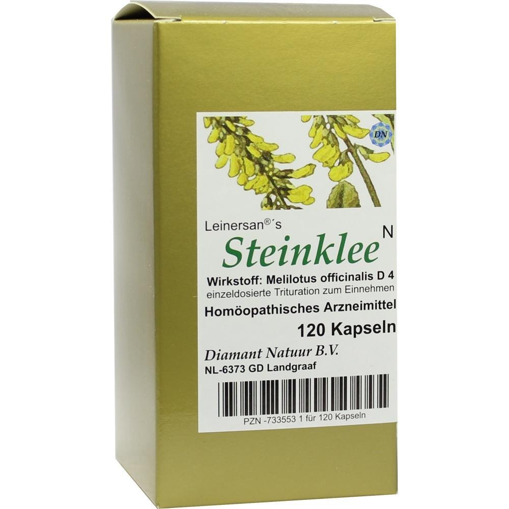 Eine Verpackung mit Steinklee-Kapseln, homöopathisches Arzneimittel, 120 Stück.