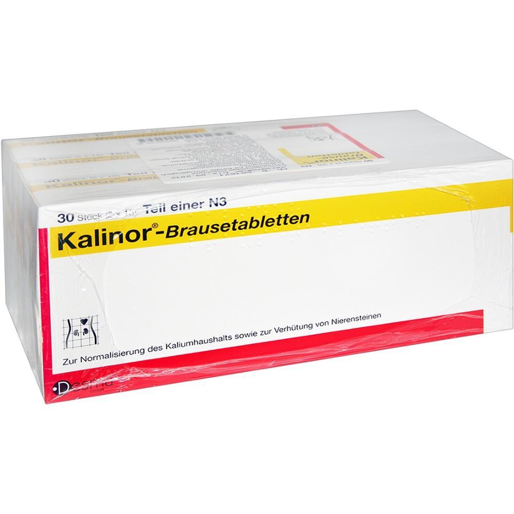 Eine Packung Kalinor-Brausetabletten zur Unterstützung des Kaliumhaushalts.