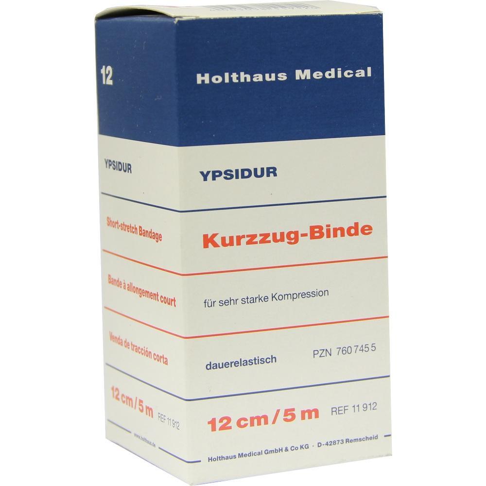 Eine blaue und wei&szlig;e Verpackung f&uuml;r eine medizinische Kurzzug-Binde.