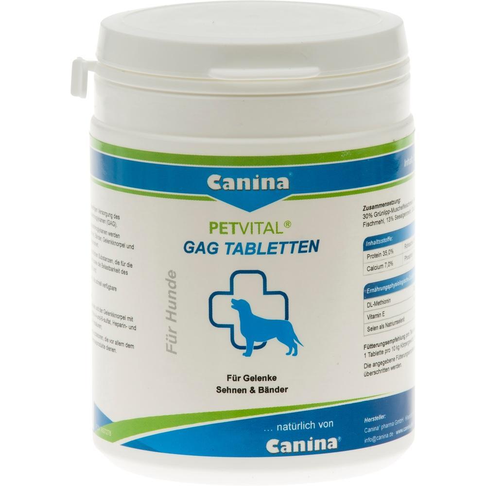 Dose mit GAG-Tabletten f&uuml;r Hunde zur Unterst&uuml;tzung von Gelenken.