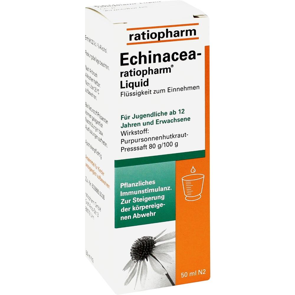 Eine Verpackung von Echinacea-Flüssigkeit zur Förderung der Immunabwehr.