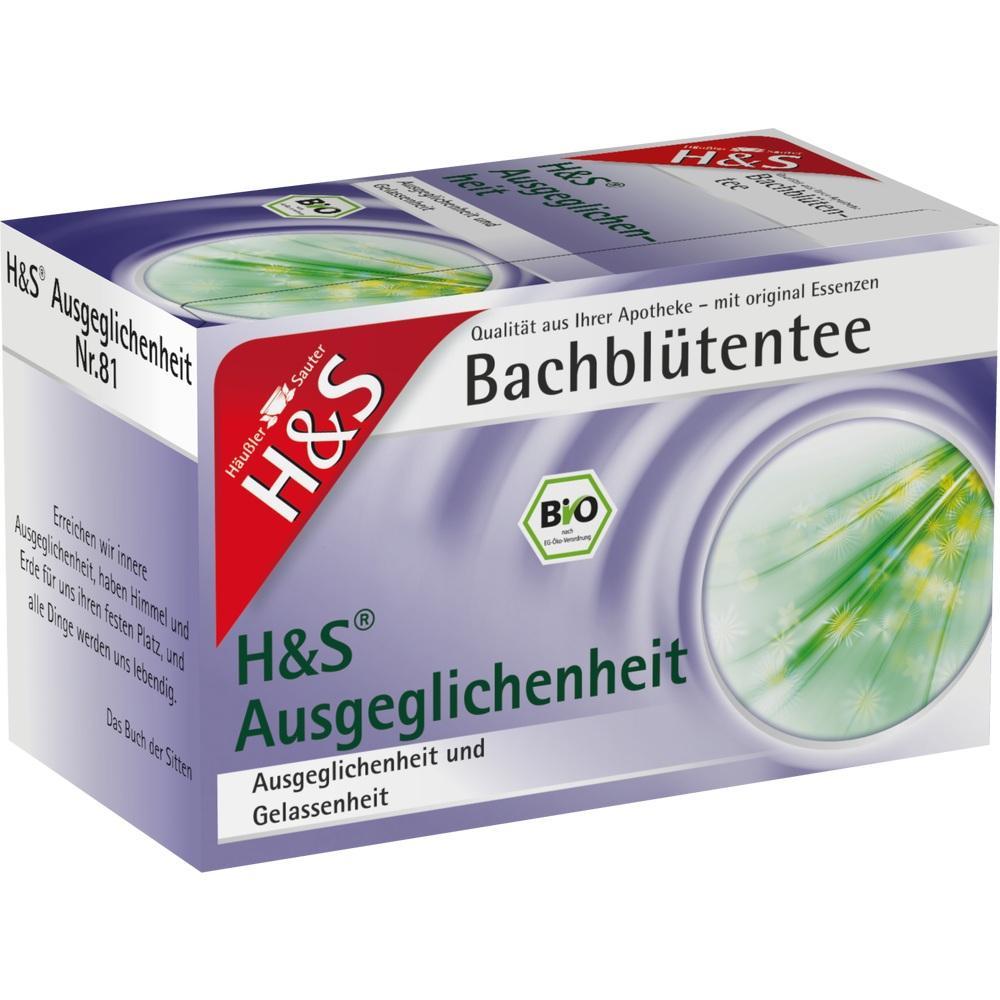 Eine Packung Bio-Bachbl&uuml;tentee von H&S mit der Aufschrift "Ausgeglichenheit".