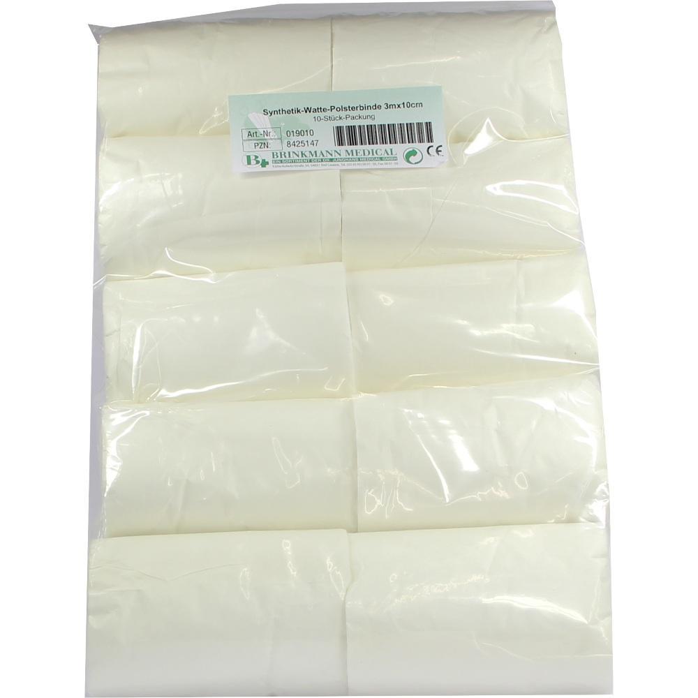 Eine Packung mit weißen Polsterbinden in Plastikfolie verpackt.