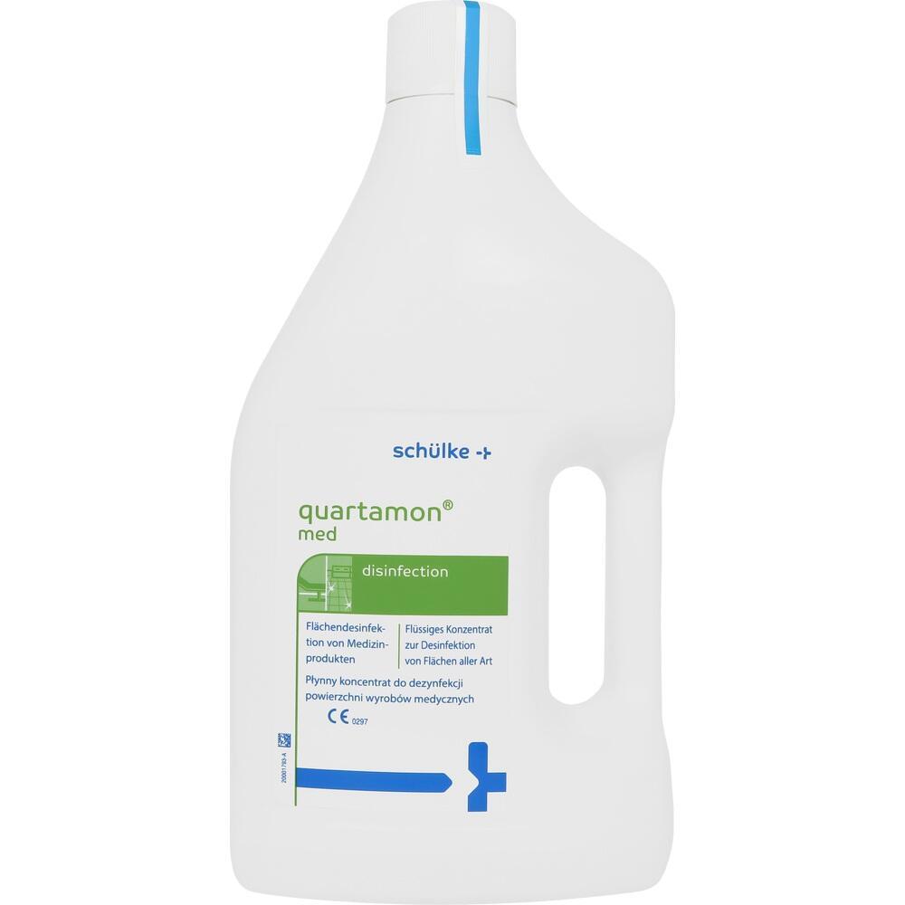 Wei&szlig;er Kanister mit Desinfektionsmittelquartamon von Sch&uuml;lke.