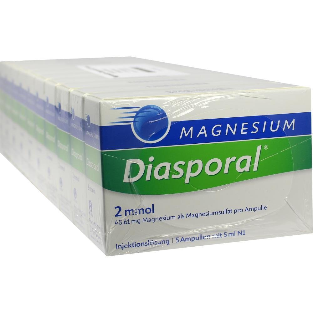 Verpackung von Magnesium Diasporal Ampullen f&uuml;r Injektion.