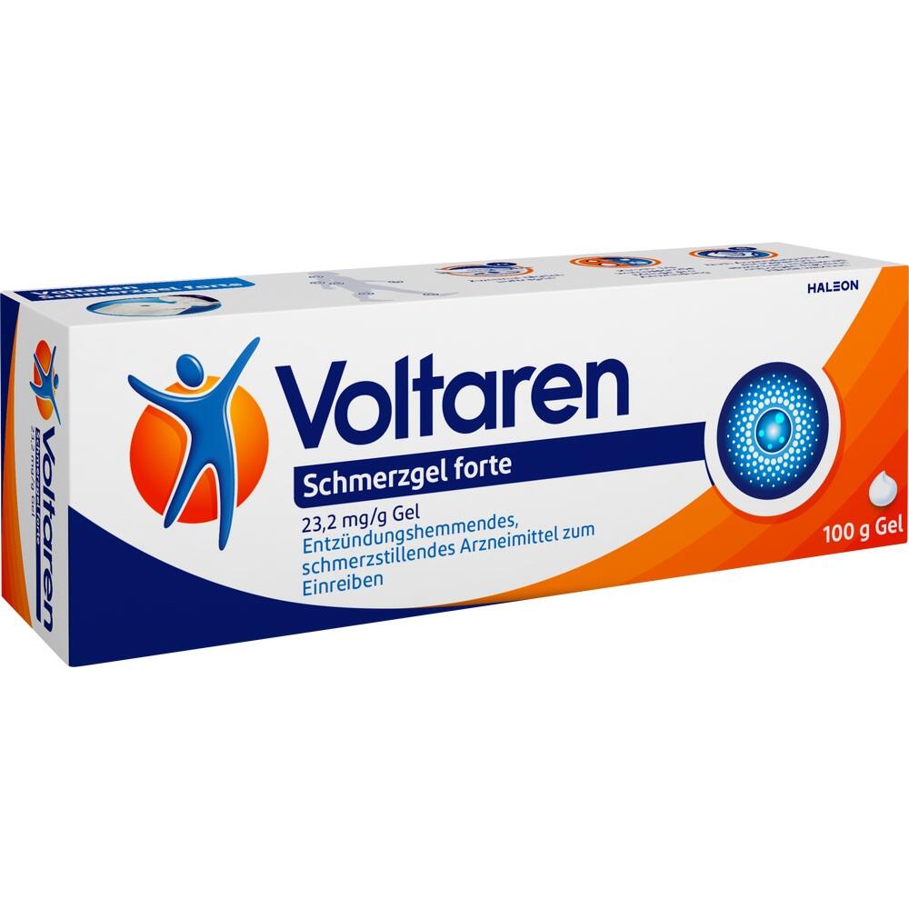 Verpackung von Voltaren Schmerzgel forte zur äußeren Anwendung.