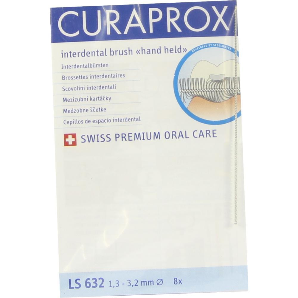 Verpackung von Interdentalbürsten der Marke Curaprox für die Zahnpflege.