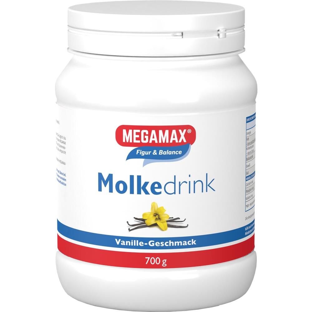 Weiße Dose Molkedrink mit Vanillegeschmack von Megamax, 700g.