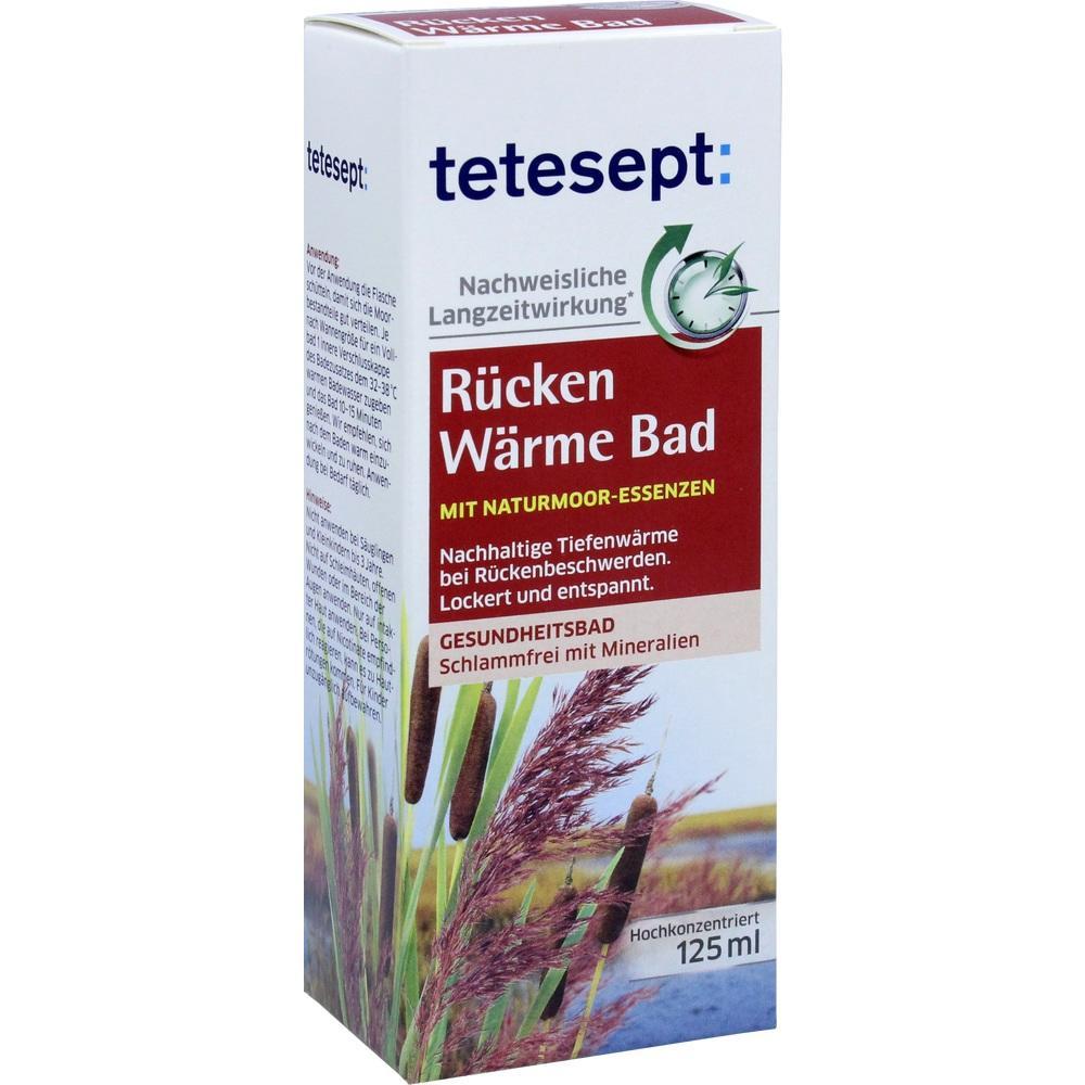 Die Verpackung zeigt ein Rückenwärmebad mit Naturmoor-Essenzen.