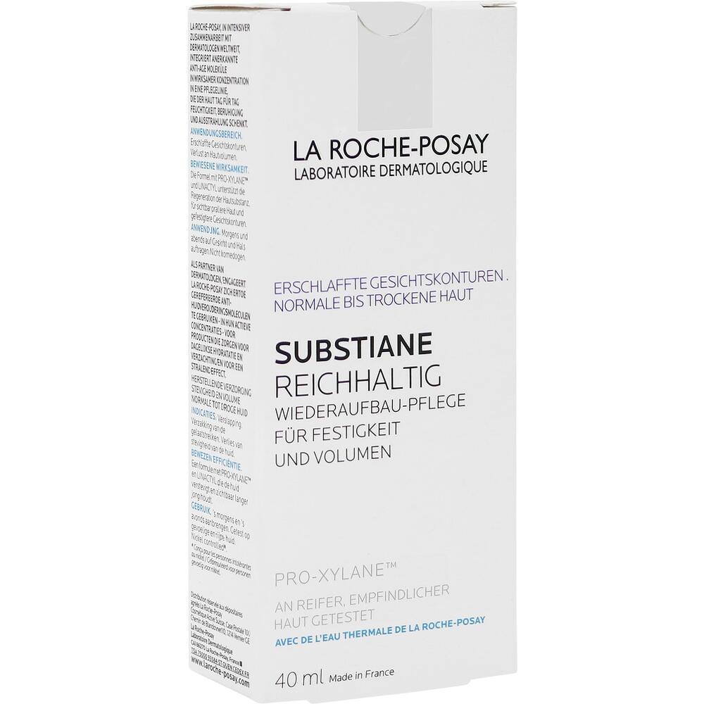 Eine weiße Verpackung von La Roche-Posay für Gesichtspflege.