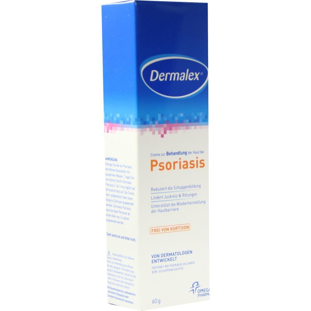 Eine Packung Dermalex-Creme zur Behandlung von Psoriasis.