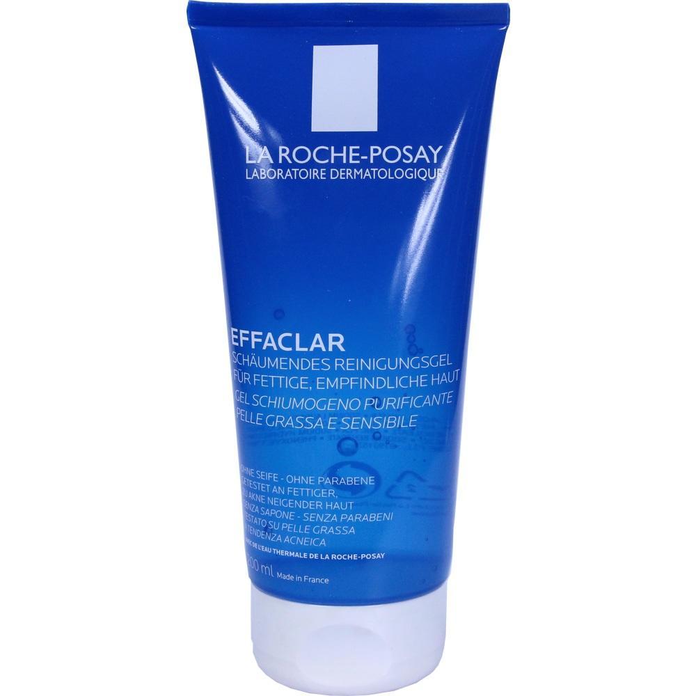 Blaue Tube von La Roche-Posay mit Reinigungsgel für fettige Haut.
