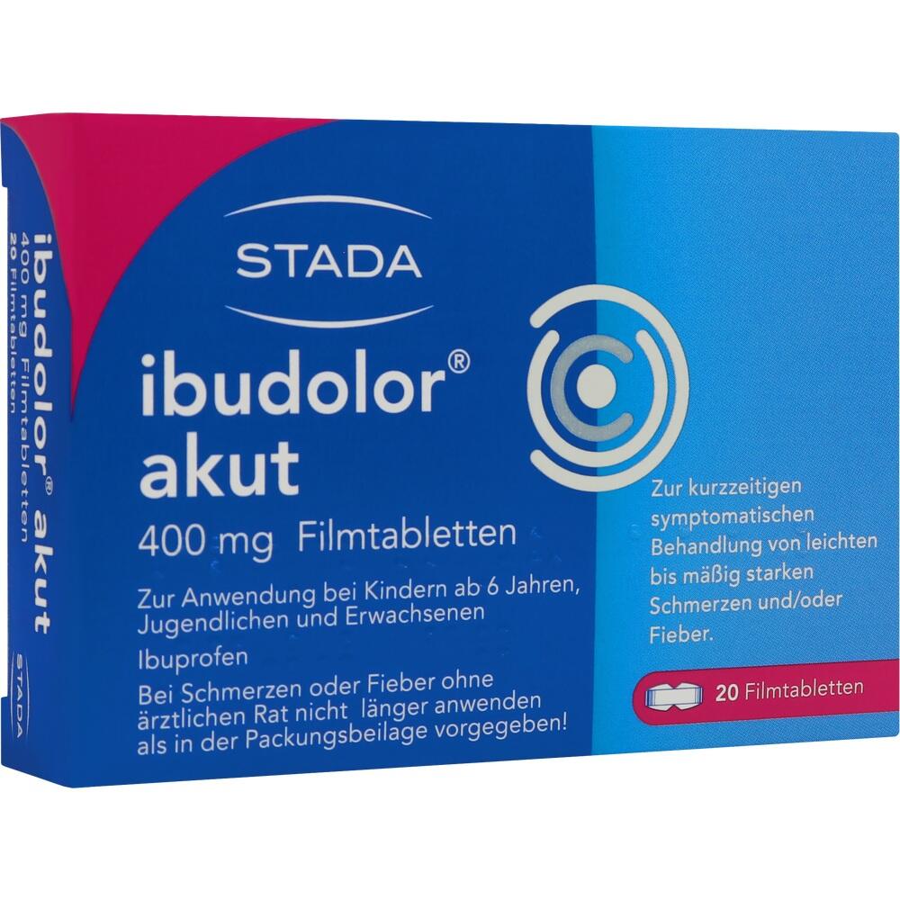 Eine Packung Ibuprofen-Tabletten mit 400 mg von Stada.