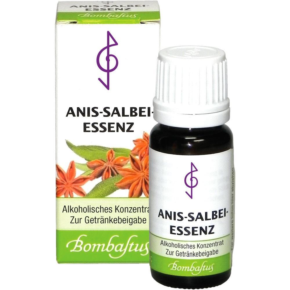 Eine Flasche Anis-Salbei-Essenz steht vor der passenden Verpackung.