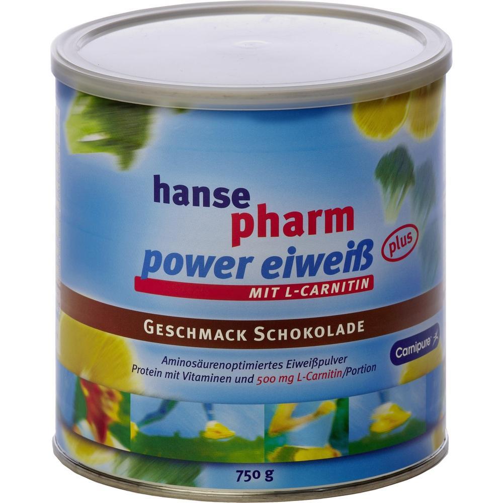 Dose mit Schokoladen-Proteinpulver 750g, Marke "hanse pharm".