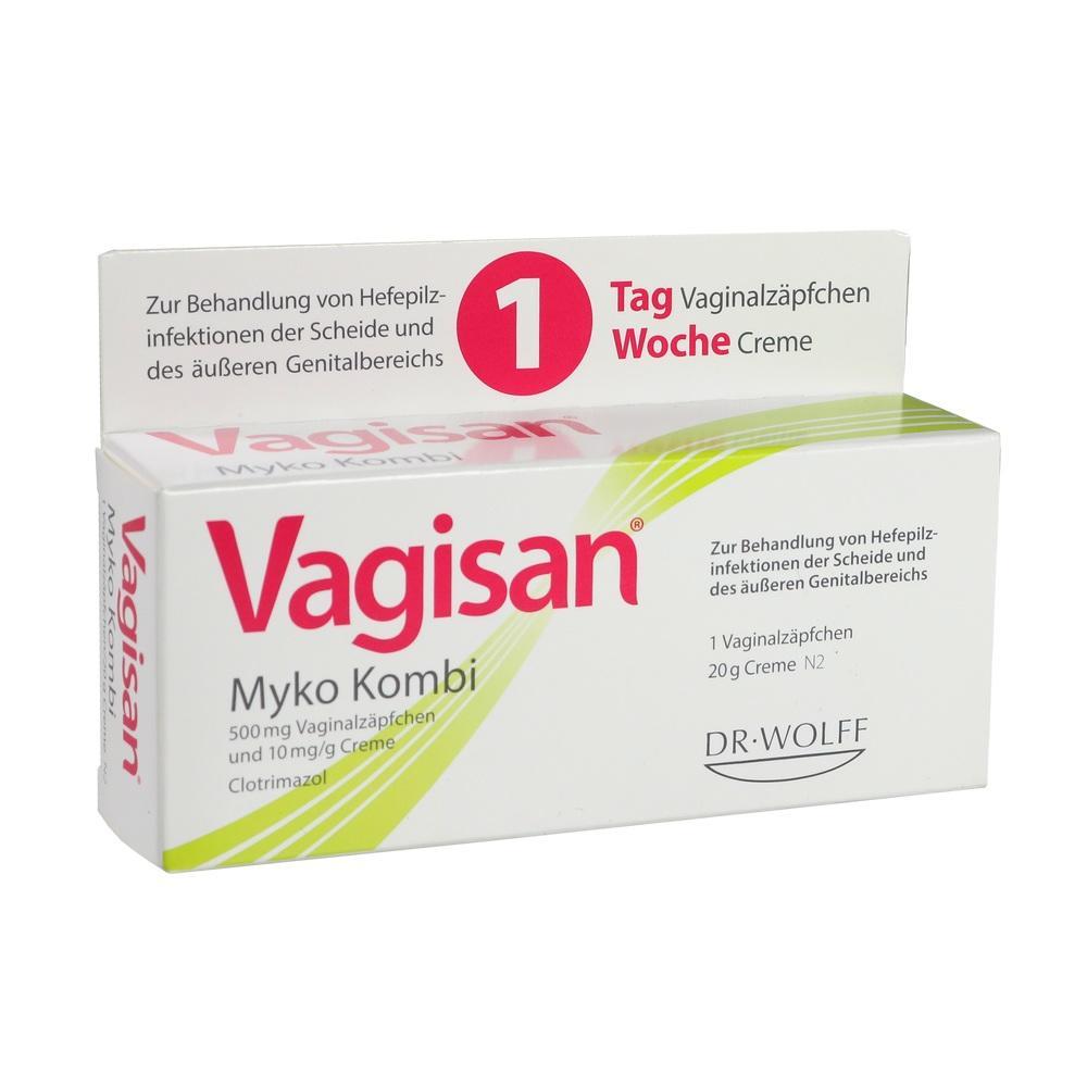 Eine Schachtel Vagisan Myko Kombi zur Behandlung von Pilzinfektionen.