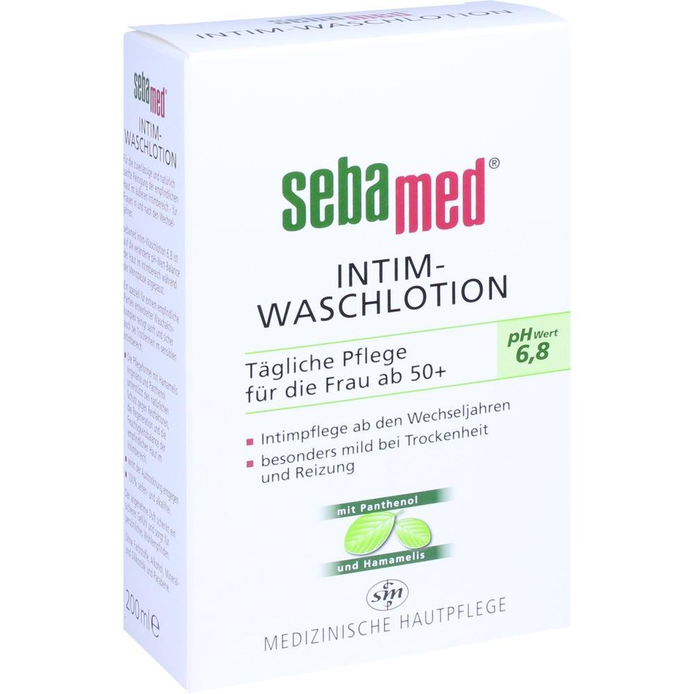 Eine Packung Sebamed Intim-Waschlotion f&uuml;r Frauen ab 50.