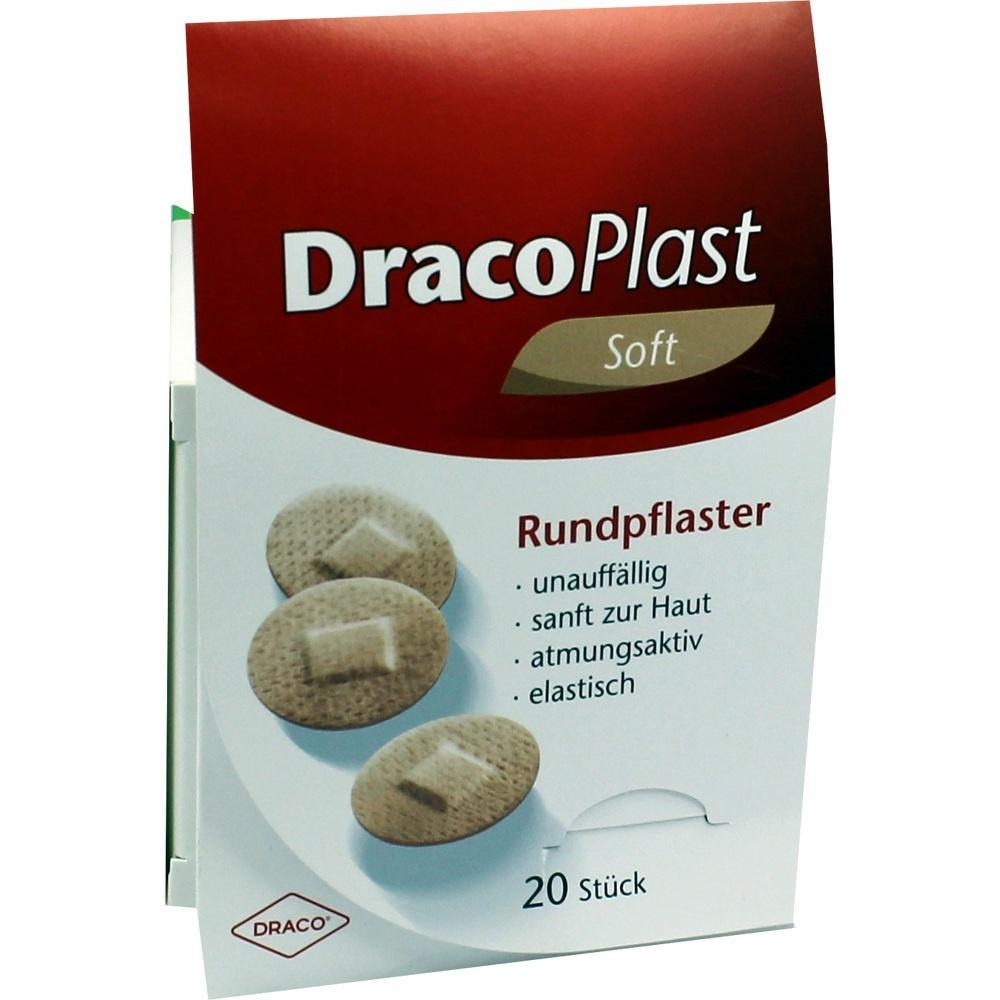 Eine Packung mit runden Pflastern, die weich und hautfreundlich sind.