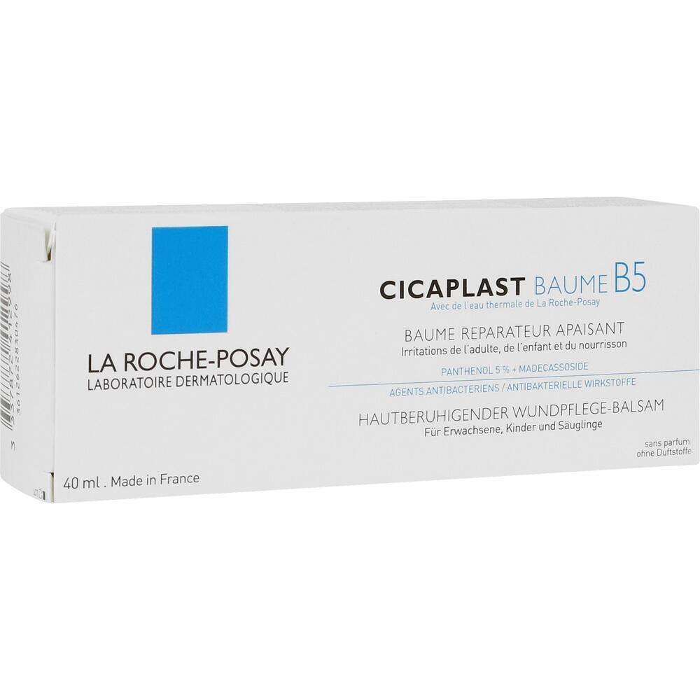 Weiße Schachtel mit blauer Aufschrift und Logo der Marke La Roche-Posay.