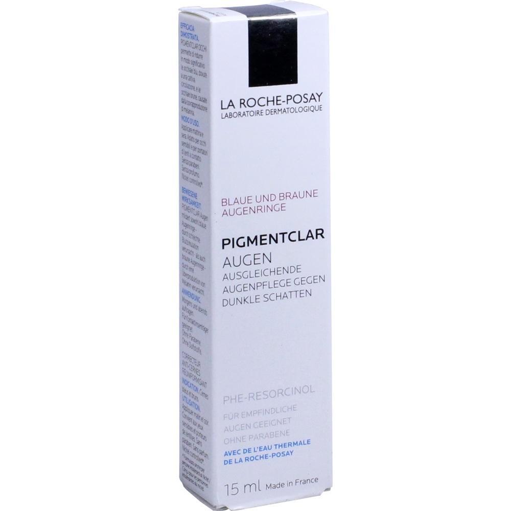 Weiße Verpackung einer Augencreme gegen Augenringe von La Roche-Posay, 15 ml.