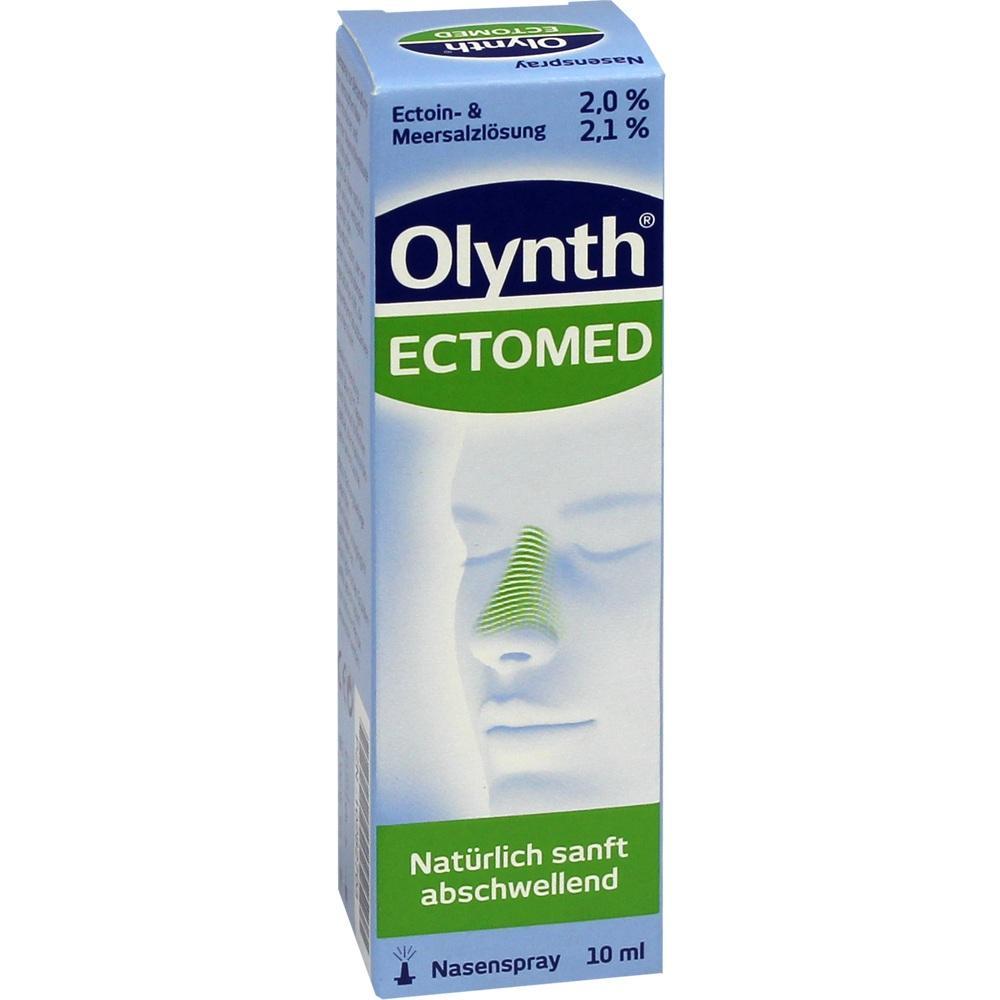 Eine Verpackung von Olynth Ectomed Nasenspray, das sanft abschwellend wirkt.