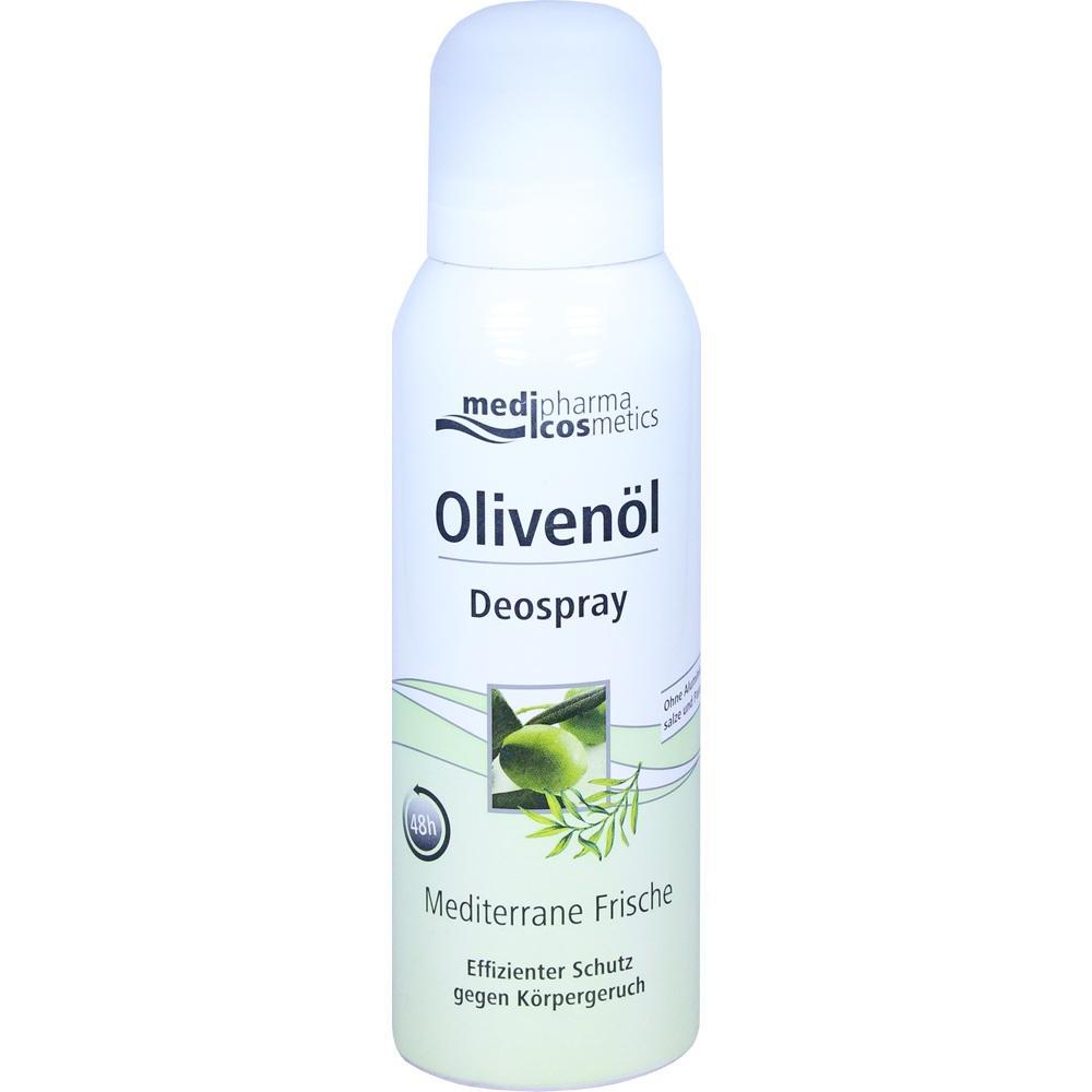 Wei&szlig;e Spraydose mit der Aufschrift "Oliven&ouml;l Deospray".