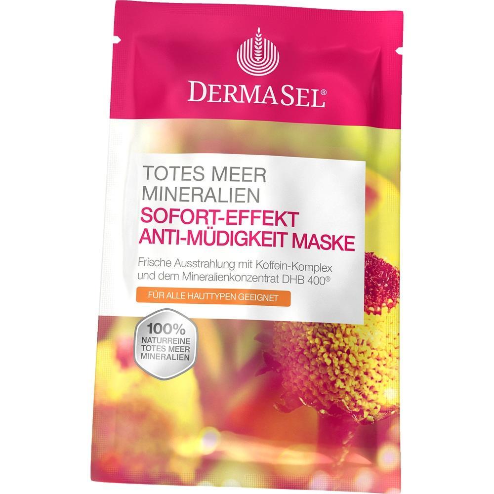 Bunte Verpackung einer Anti-M&uuml;digkeit Maske mit Totes Meer Mineralien.